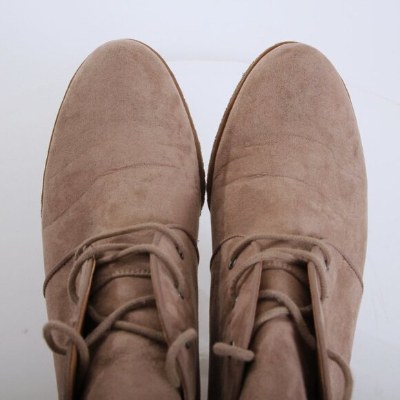 Franco Sarto Annabelle Lace Up Wedge Booties in Tan Women Size 9 - Picture 12 of 12